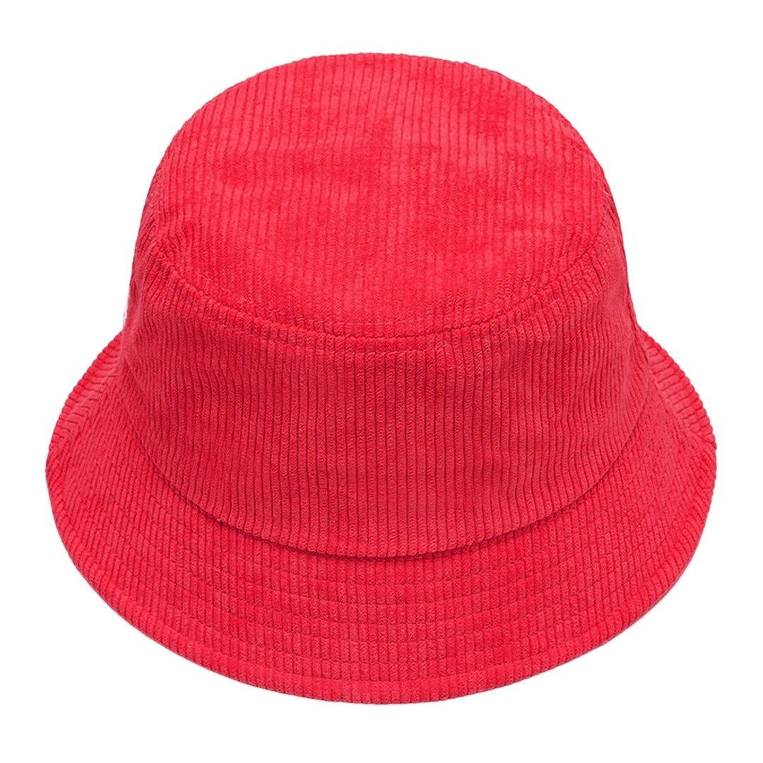 Bucket Hat Folding Plain Low Profile Solid Color Casual Keep Warm Corduroy Winter Thermal Men Women Fisherman Cap for Image 3