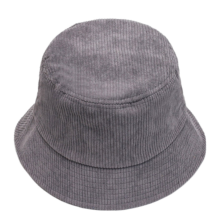Bucket Hat Folding Plain Low Profile Solid Color Casual Keep Warm Corduroy Winter Thermal Men Women Fisherman Cap for Image 4