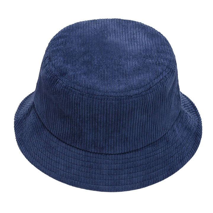 Bucket Hat Folding Plain Low Profile Solid Color Casual Keep Warm Corduroy Winter Thermal Men Women Fisherman Cap for Image 1