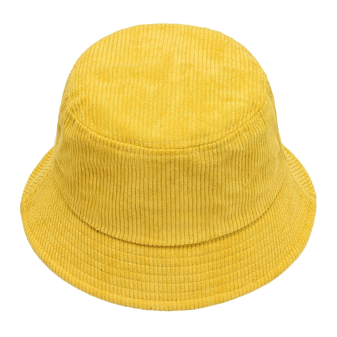 Bucket Hat Folding Plain Low Profile Solid Color Casual Keep Warm Corduroy Winter Thermal Men Women Fisherman Cap for Image 1