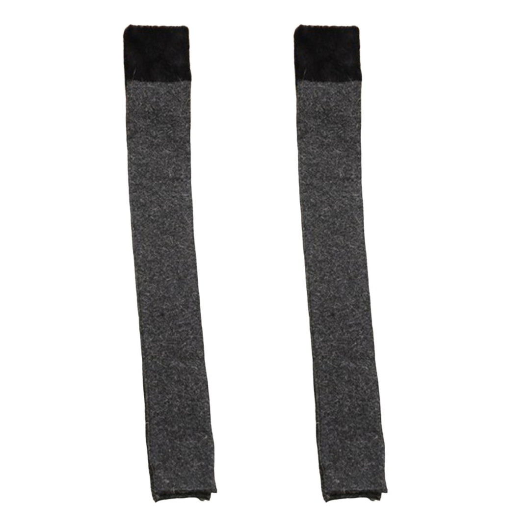 1 Pair Women Leg Warmers Color Block Stretchy Thigh High Stockings Autumn Winter Over Knee Knitted Socks for Daily Wear Image 1