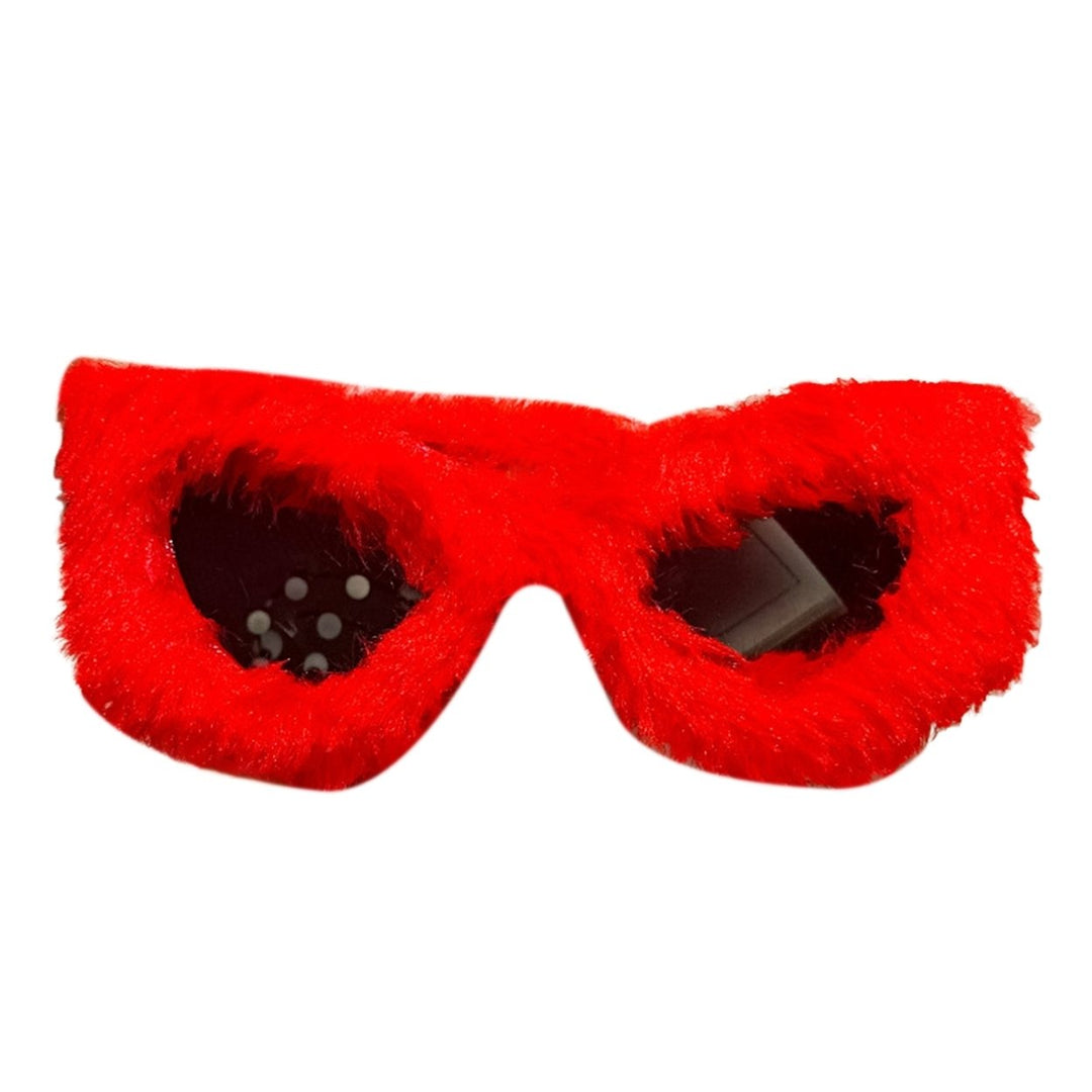 UV Resistant Creative Shape Women Sunglasses Anti-deform Plush Frame Fashion Sun Glasses Daily Wear Image 4