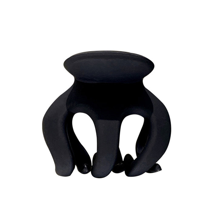 Non-slip Crossing Teeth Strong Claws Geometry Shape Hair Claw Women Solid Color Matte Snap Ponytail Hair Clamp Image 2