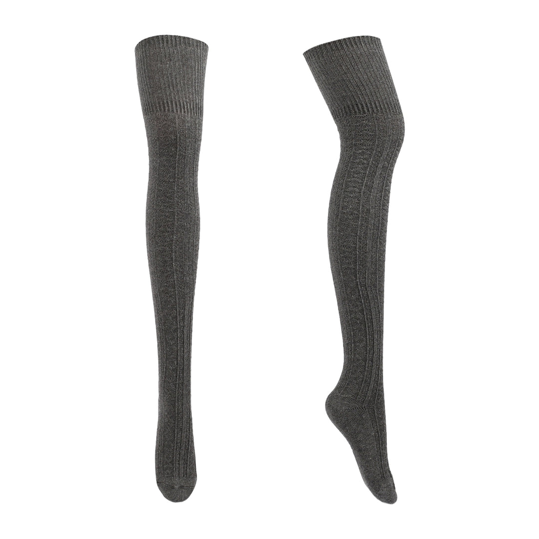 1 Pair Women Socks Jacquard Thigh High Over Knee Stockings Stretchy Japanese Style Autumn Winter Socks for Daily Wear Image 10