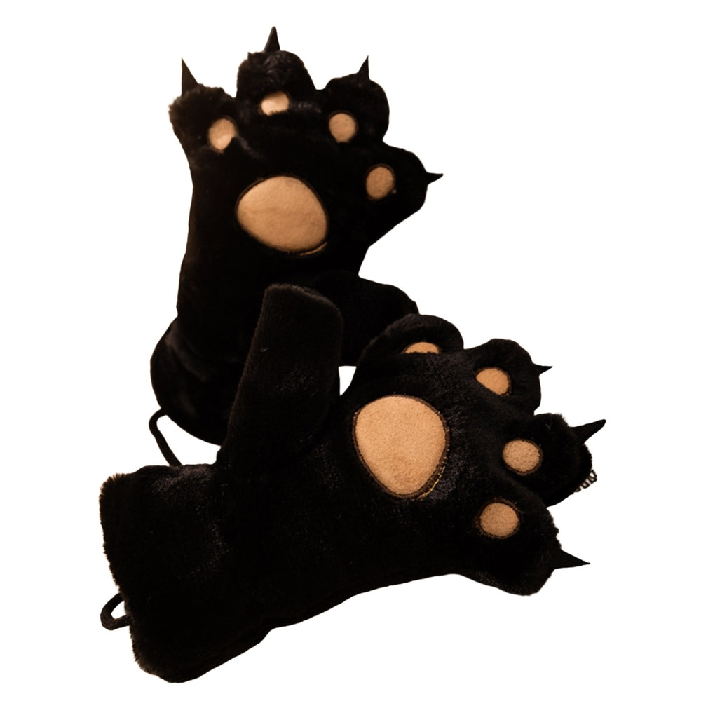 1 Pair Claw Gloves Thicken Soft Comfortable to Wear Wide Application Good-looking Windproof Velvet Plush Cute Children Image 2