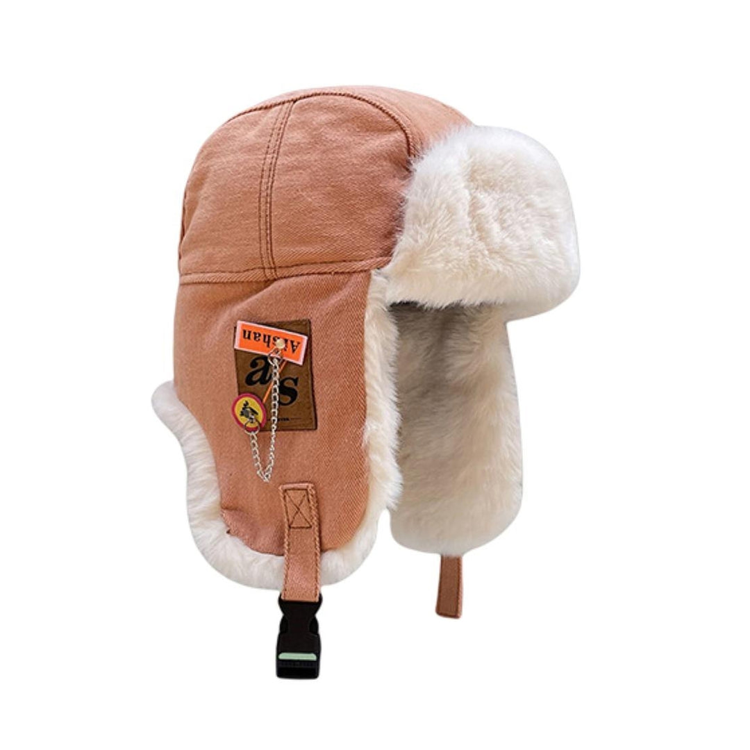 Cycling Cap Unisex Thicken Furry Plush Fluffy Ears Protection Windproof Cold-proof Camping Lei Feng Cap for Outdoor Image 3