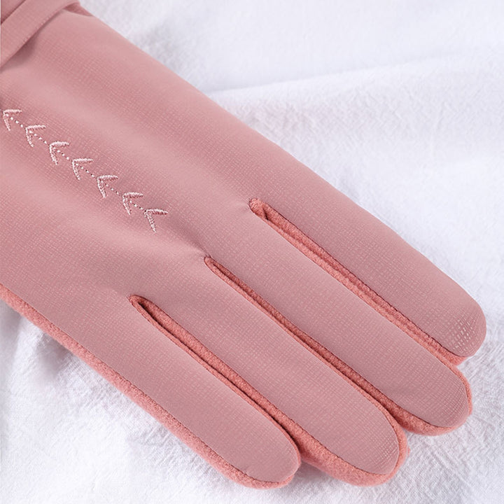 1 Pair Women Gloves Ultra Soft Sensitive Touch Screen Keep Warm Waterproof Fashion Winter Full Finger Mittens for Daily Image 7
