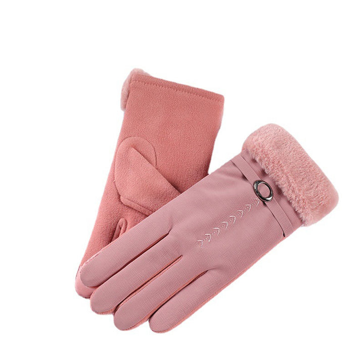 1 Pair Women Gloves Ultra Soft Sensitive Touch Screen Keep Warm Waterproof Fashion Winter Full Finger Mittens for Daily Image 9