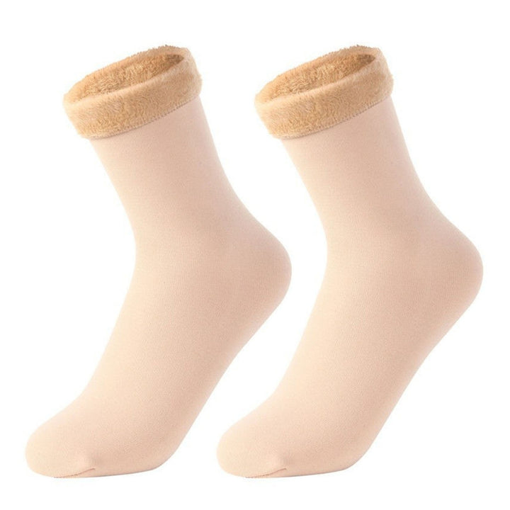 5 Pairs Floor Socks Soft Breathable Thickened Plush Heat Retention Keep Warm Unisex Solid Color Mid Tube Socks for Daily Image 6