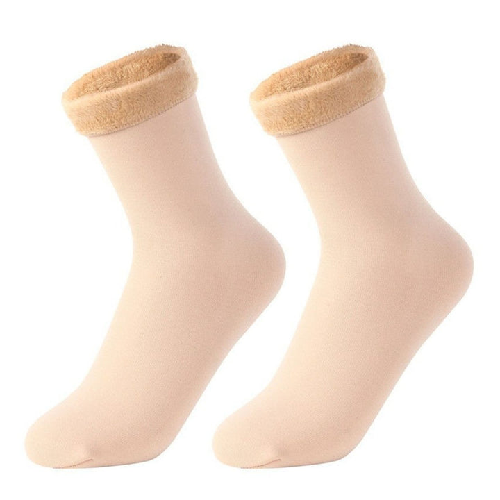 5 Pairs Floor Socks Soft Breathable Thickened Plush Heat Retention Keep Warm Unisex Solid Color Mid Tube Socks for Daily Image 1