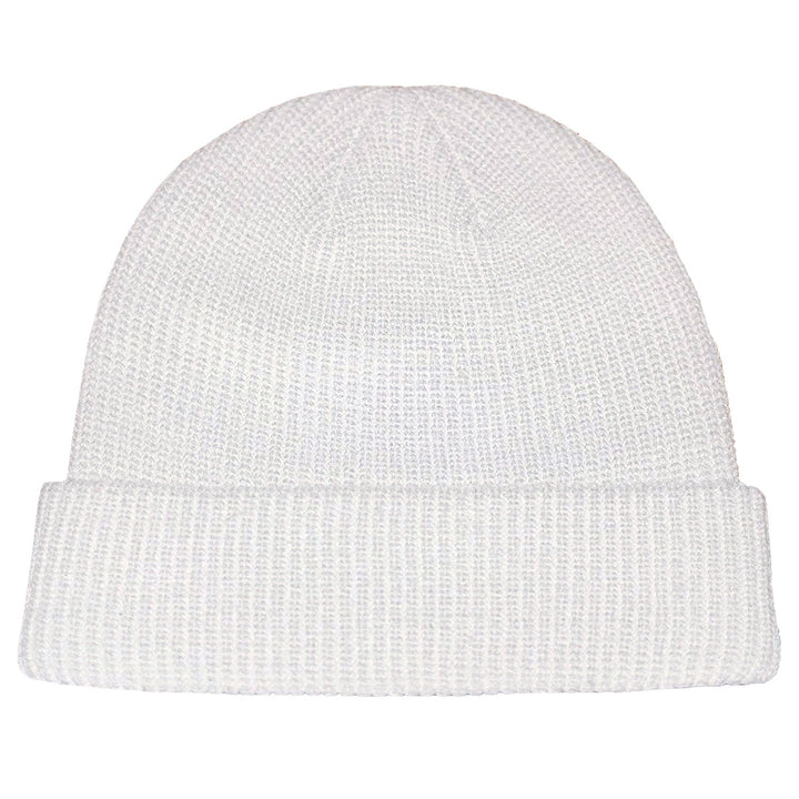 Unisex Beanie Hat Solid Color Dome Brimless Windproof Stretchy Knitting Couple Cap for Daily Wear Image 3