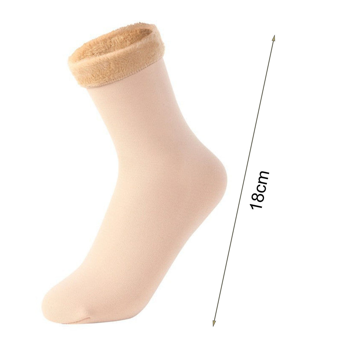 5 Pairs Floor Socks Soft Breathable Thickened Plush Heat Retention Keep Warm Unisex Solid Color Mid Tube Socks for Daily Image 11