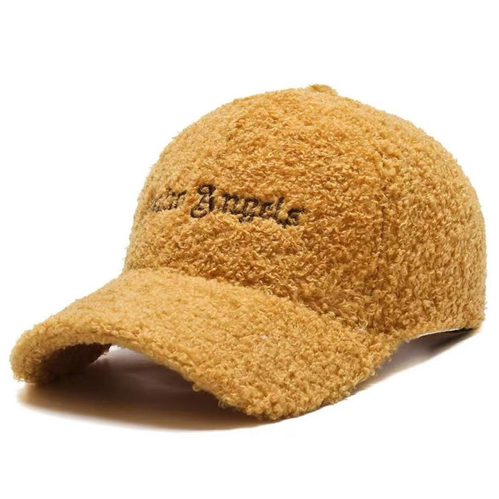 Adjustable Hook Loop Fasteners Extended Brim Baseball Cap Women Autumn Winter Artificial Lamb Wool Outdoor Hat Image 1