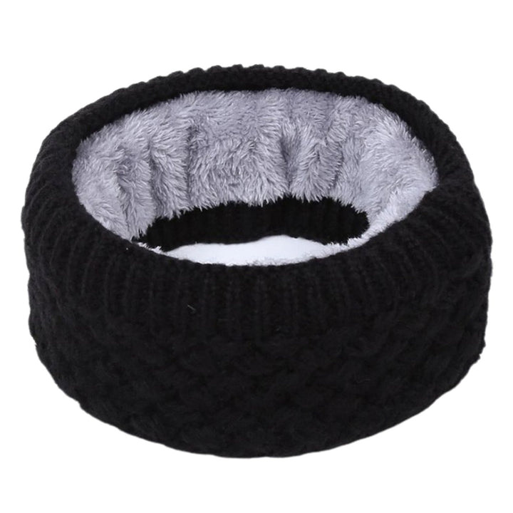 Couple Neck Scarf Thicken Unisex Fleece Elastic Knitted Neck Protection Brushed Washable Winter Scarf for Outdoor Image 1