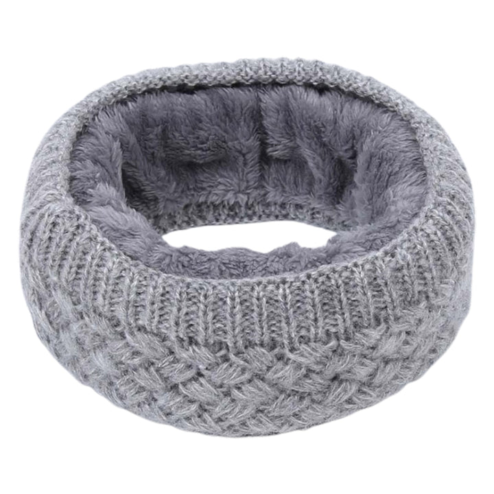 Couple Neck Scarf Thicken Unisex Fleece Elastic Knitted Neck Protection Brushed Washable Winter Scarf for Outdoor Image 4