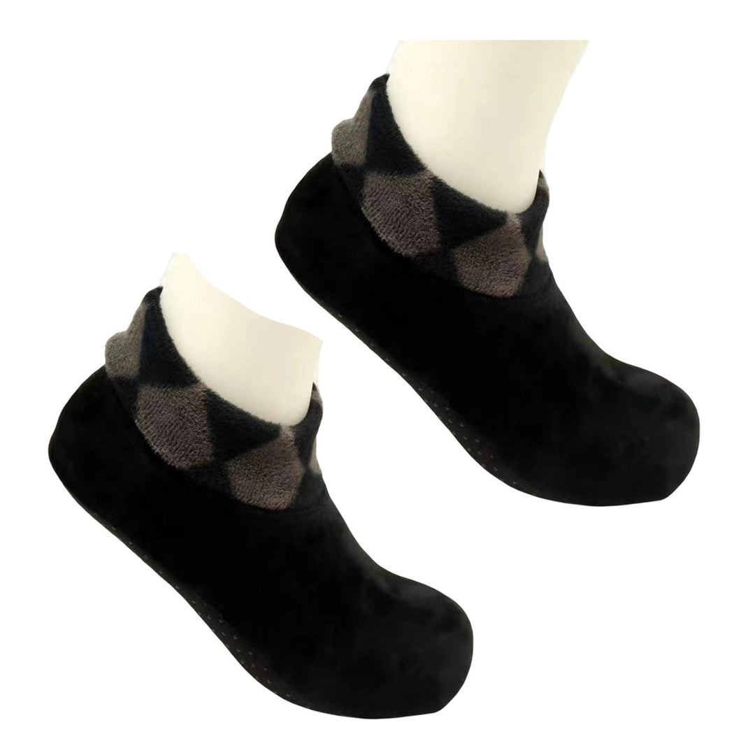 Winter Short Socks Thick Cozy Wear Short Tube Non-slip Foot Cover Keep Warm Soft Women Men Coral Fleece Socks for Indoor Image 1