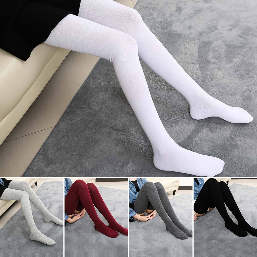 1 Pair Women Stockings Thigh High Over The Knee Stockings Autumn Winter Stretchy Long Socks Streetwear Image 1
