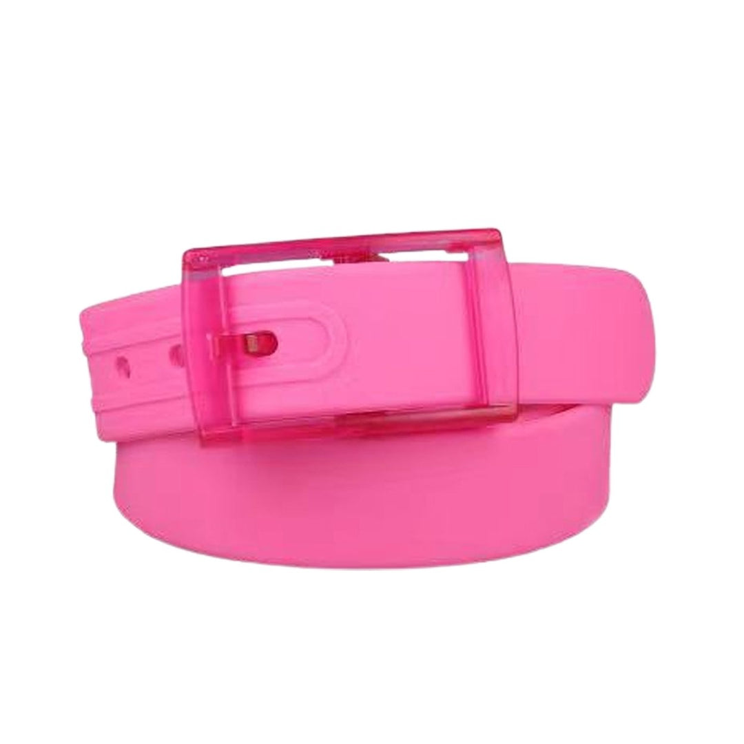 Waist Belt Adjustable Perfume Smell No Metal Prepunched Pin Buckle Everyday Wear Candy Color Women Men Silicone Image 10