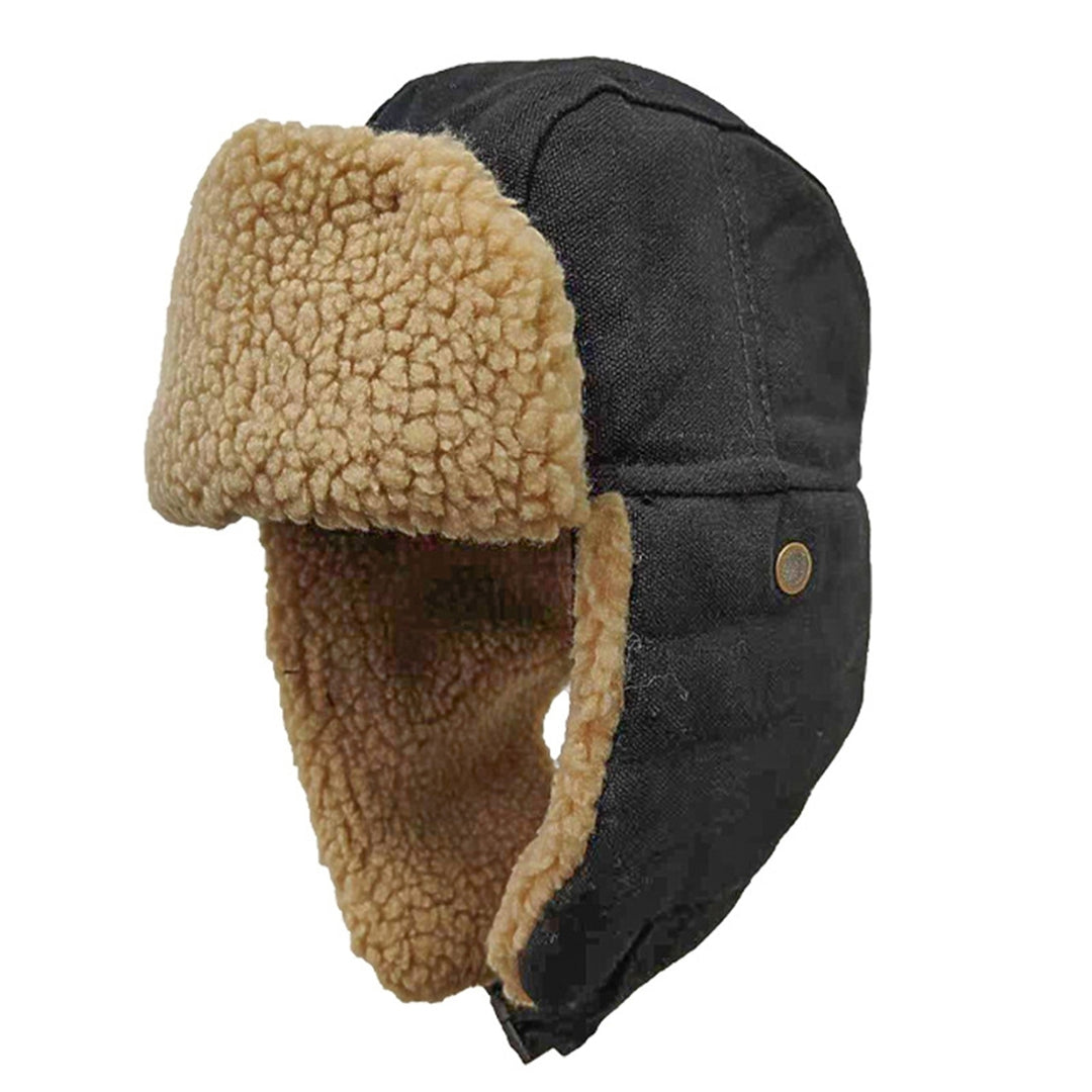 Plush Lining Soft Warm Round Dome Lei Feng Cap Unisex Winter Coldproof Earflap Cotton Hat Image 2