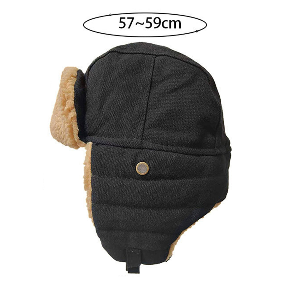 Plush Lining Soft Warm Round Dome Lei Feng Cap Unisex Winter Coldproof Earflap Cotton Hat Image 9