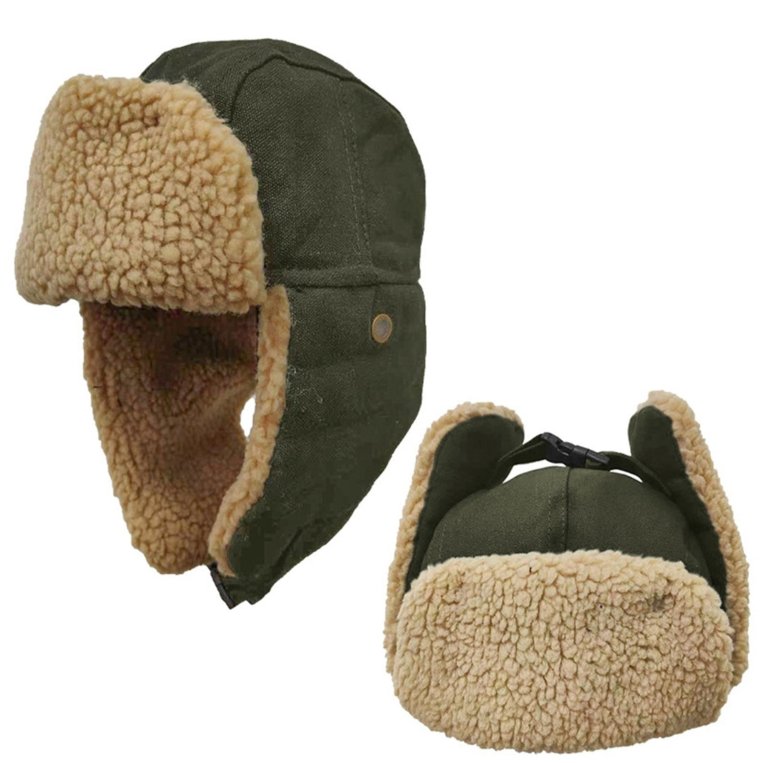 Plush Lining Soft Warm Round Dome Lei Feng Cap Unisex Winter Coldproof Earflap Cotton Hat Image 12