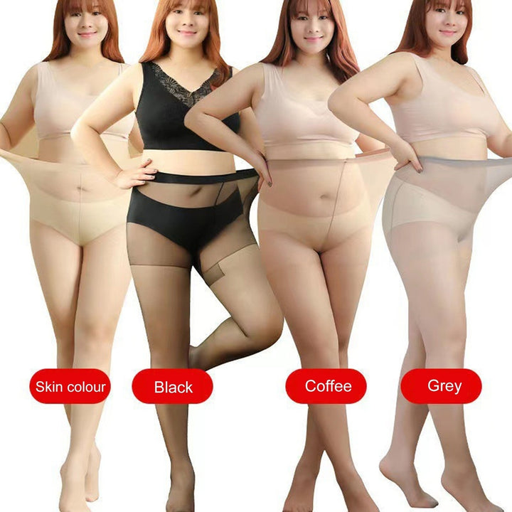 High Waist Ultrathin Seamless Women Stockings Plus Size See-through Good Elasticity Clear Bottomed Pantyhose Image 1