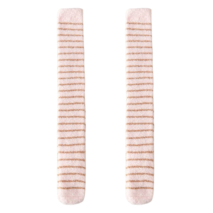 1 Pair Women Coral Fleece Stockings Thigh High Plush Thermal Socks Autumn Winter Long Tube Stockings for Daily Wear Image 8