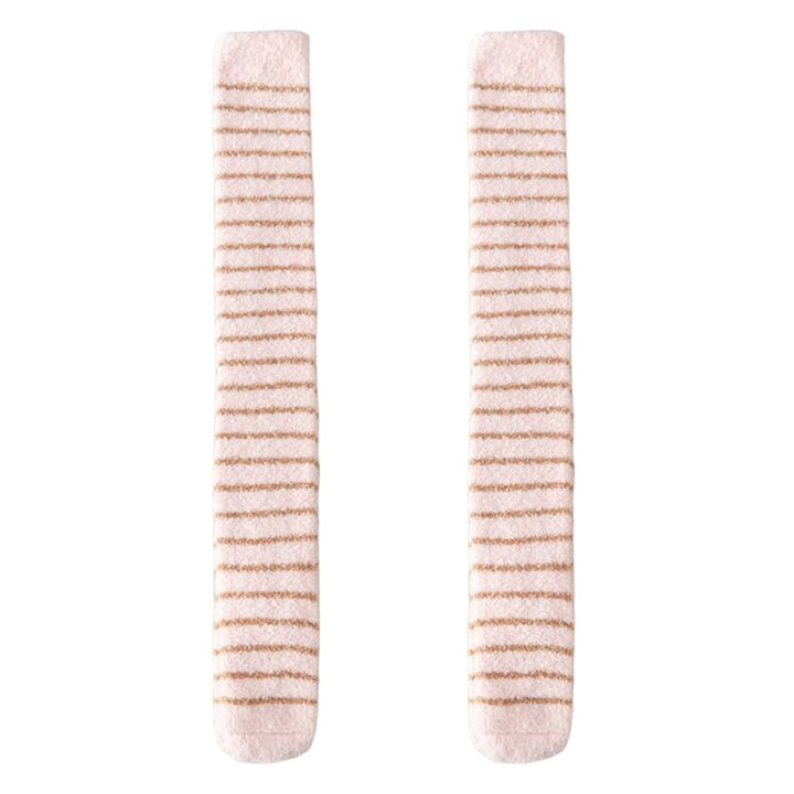 1 Pair Women Coral Fleece Stockings Thigh High Plush Thermal Socks Autumn Winter Long Tube Stockings for Daily Wear Image 1