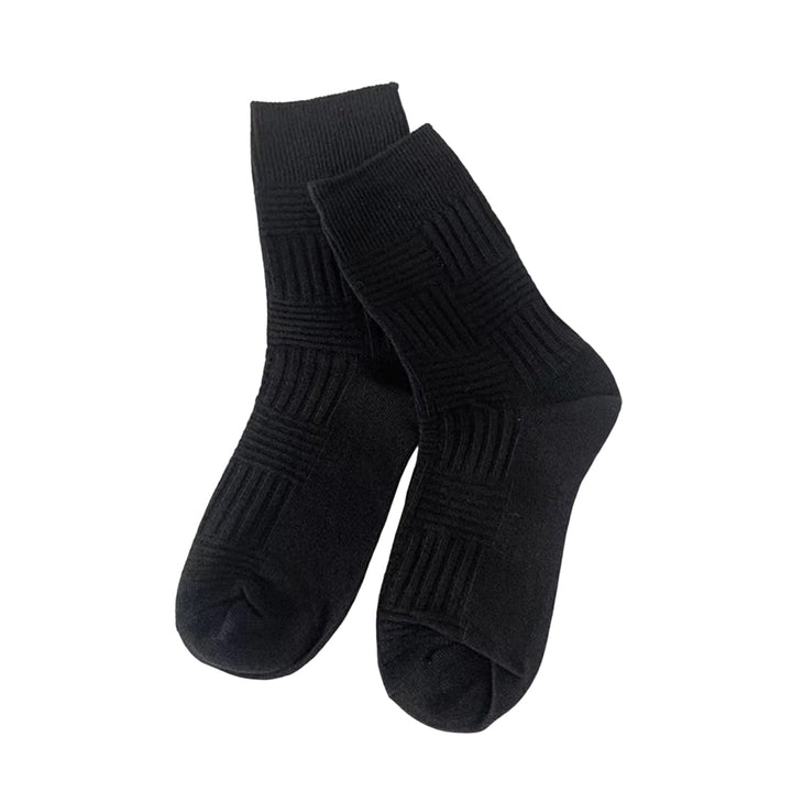 1 Pair College Style Mid-Tube Ribbed Cuffs Elastic Sports Socks Men Women Outdoor Sports Racing Cycling Socks Image 2