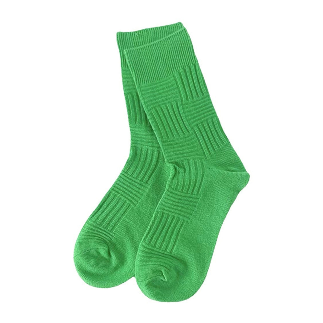 1 Pair College Style Mid-Tube Ribbed Cuffs Elastic Sports Socks Men Women Outdoor Sports Racing Cycling Socks Image 4