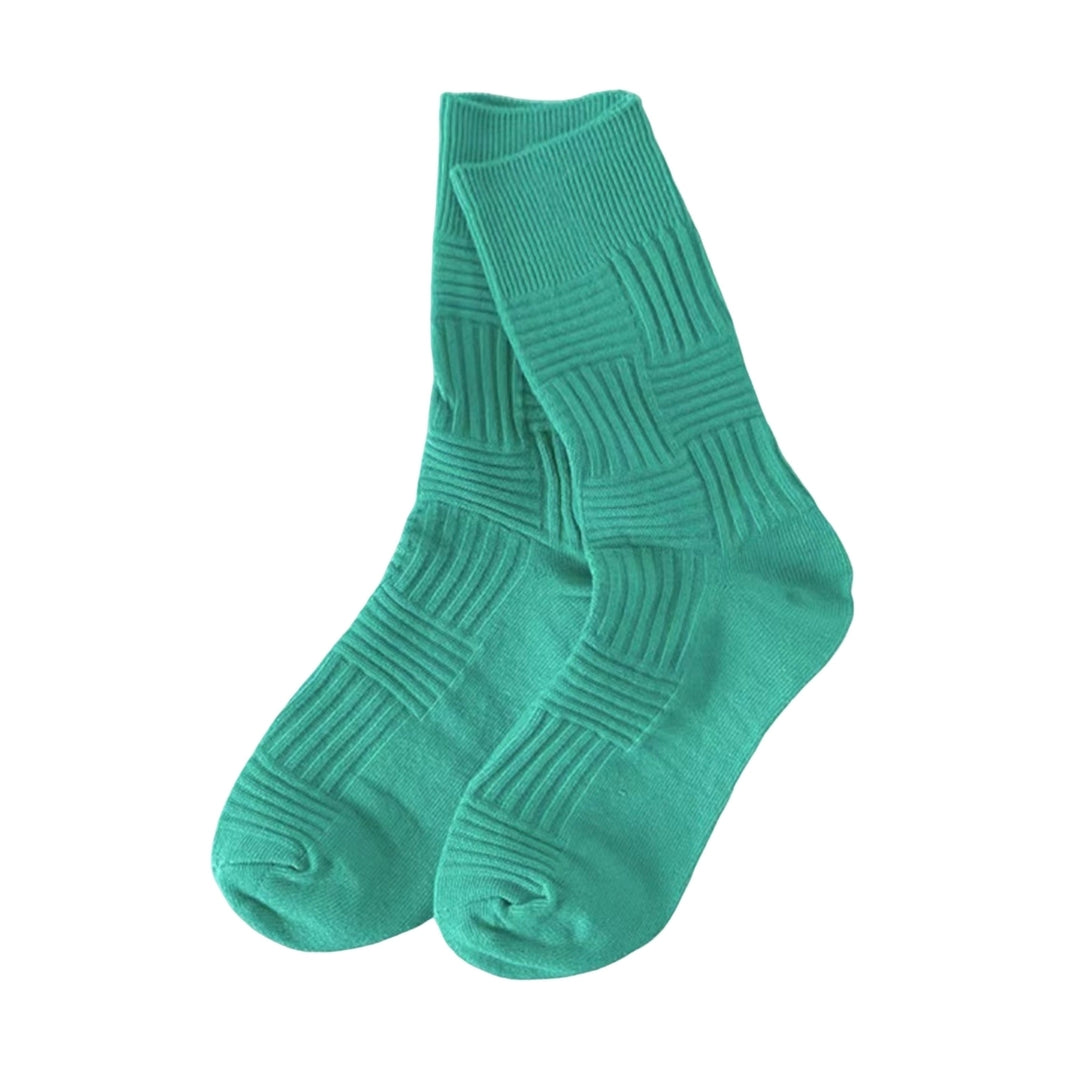 1 Pair College Style Mid-Tube Ribbed Cuffs Elastic Sports Socks Men Women Outdoor Sports Racing Cycling Socks Image 4