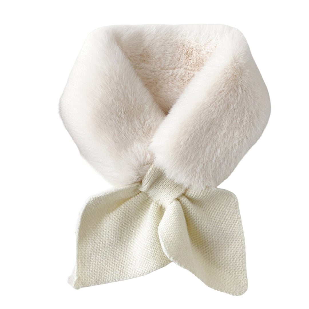 Thickened Warm Wide Noble Thermal Scarf Women Autumn Winter Imitation Rabbit faux Scarf Image 1