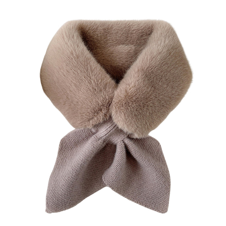 Thickened Warm Wide Noble Thermal Scarf Women Autumn Winter Imitation Rabbit faux Scarf Image 3