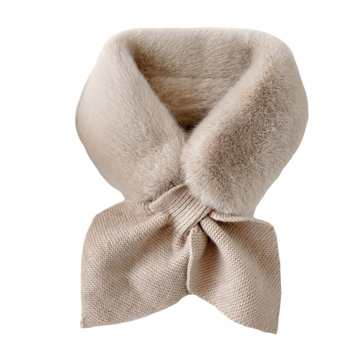 Thickened Warm Wide Noble Thermal Scarf Women Autumn Winter Imitation Rabbit faux Scarf Image 4