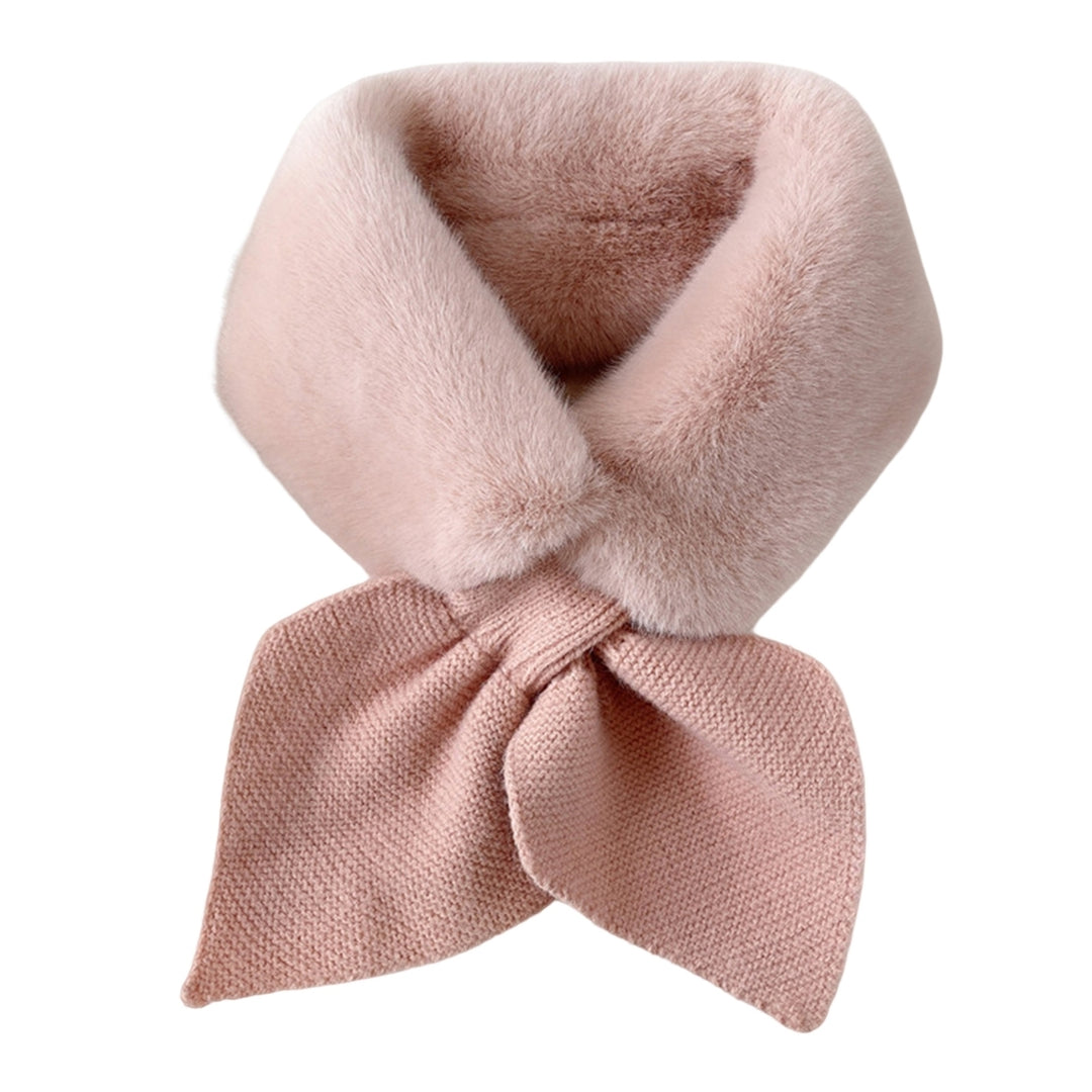 Thickened Warm Wide Noble Thermal Scarf Women Autumn Winter Imitation Rabbit faux Scarf Image 4