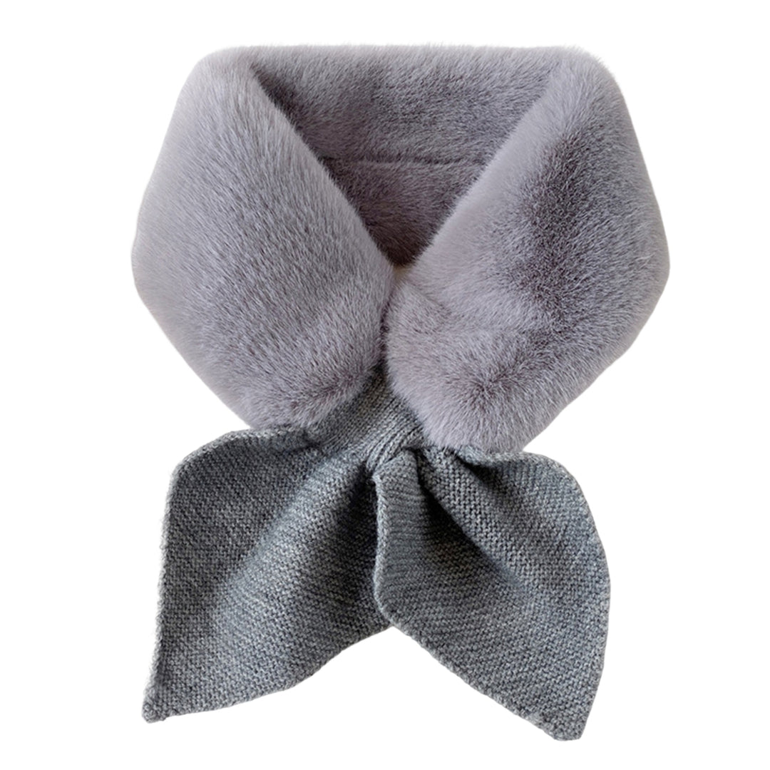 Thickened Warm Wide Noble Thermal Scarf Women Autumn Winter Imitation Rabbit faux Scarf Image 6