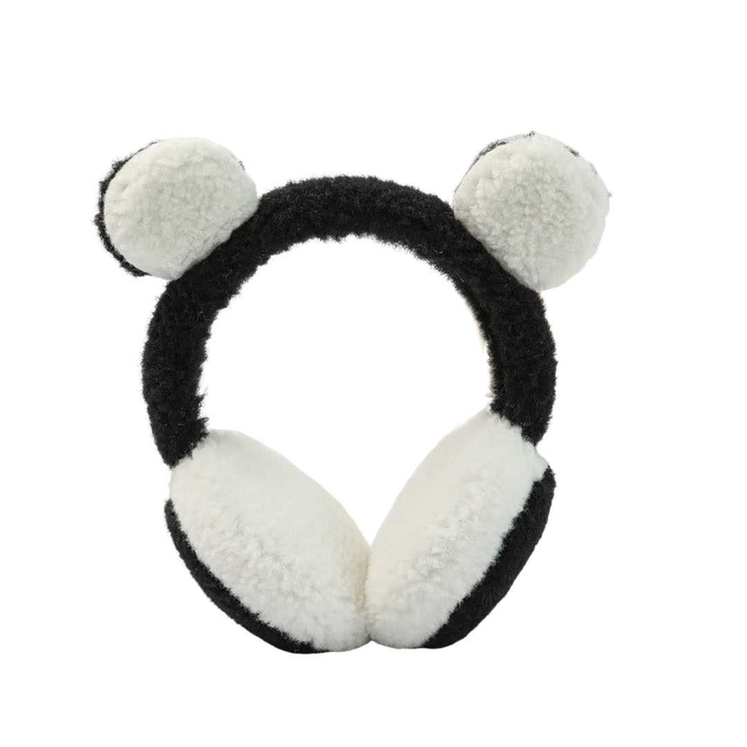 Cartoon Ear Decor Candy Color Elastic Girls Earmuffs Winter Soft Thickened Plush Headband Ear Warmer Image 2