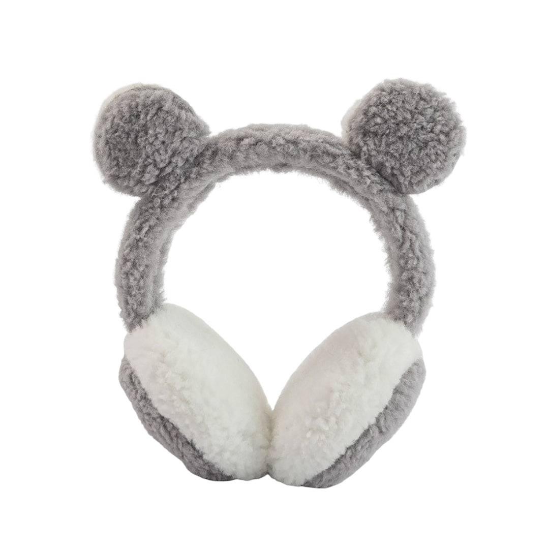 Cartoon Ear Decor Candy Color Elastic Girls Earmuffs Winter Soft Thickened Plush Headband Ear Warmer Image 3