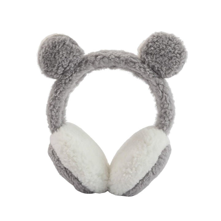 Cartoon Ear Decor Candy Color Elastic Girls Earmuffs Winter Soft Thickened Plush Headband Ear Warmer Image 1