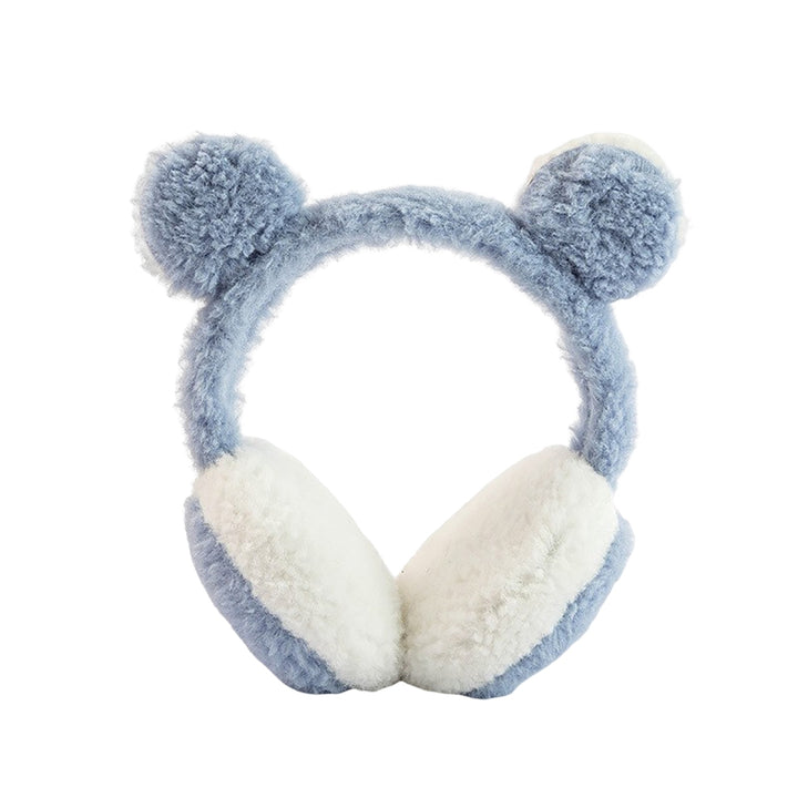 Cartoon Ear Decor Candy Color Elastic Girls Earmuffs Winter Soft Thickened Plush Headband Ear Warmer Image 4