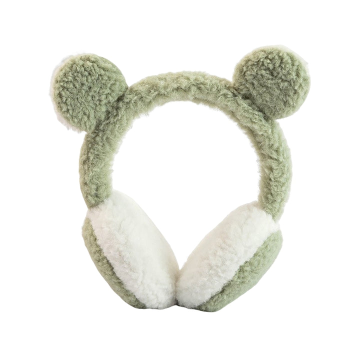 Cartoon Ear Decor Candy Color Elastic Girls Earmuffs Winter Soft Thickened Plush Headband Ear Warmer Image 4