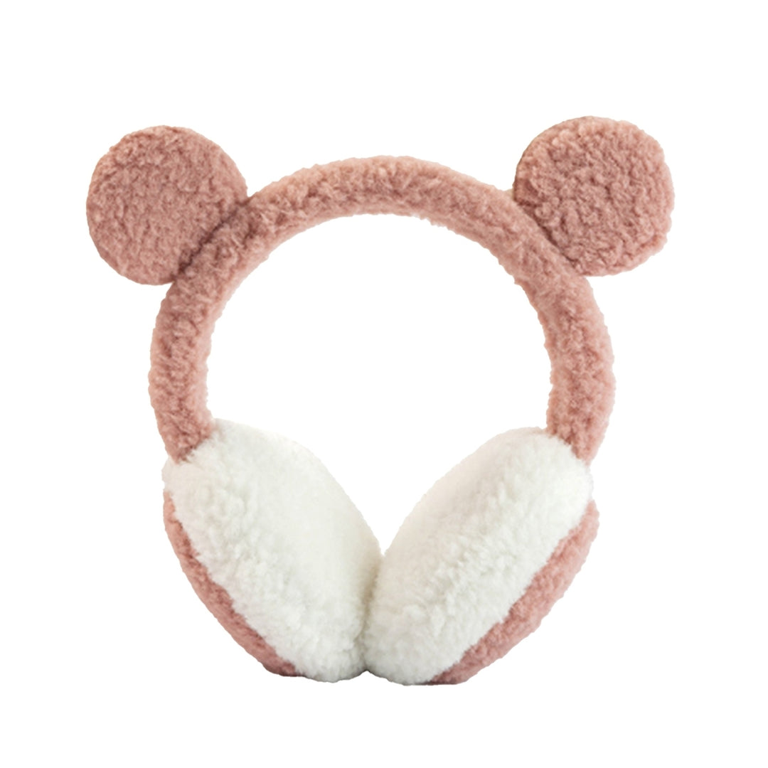 Cartoon Ear Decor Candy Color Elastic Girls Earmuffs Winter Soft Thickened Plush Headband Ear Warmer Image 6