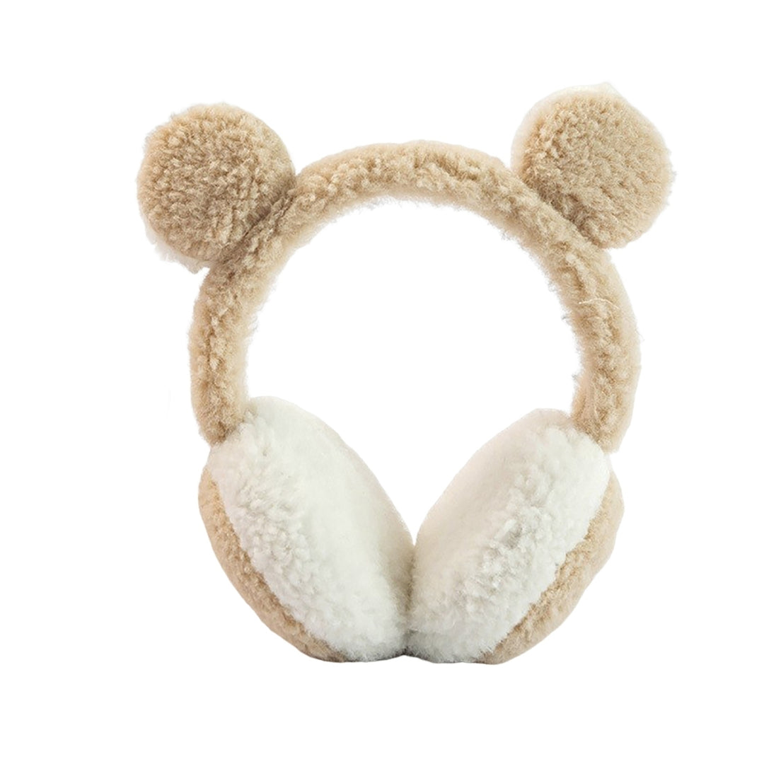 Cartoon Ear Decor Candy Color Elastic Girls Earmuffs Winter Soft Thickened Plush Headband Ear Warmer Image 7