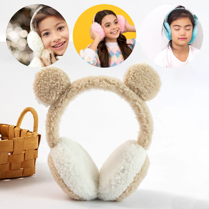 Cartoon Ear Decor Candy Color Elastic Girls Earmuffs Winter Soft Thickened Plush Headband Ear Warmer Image 10