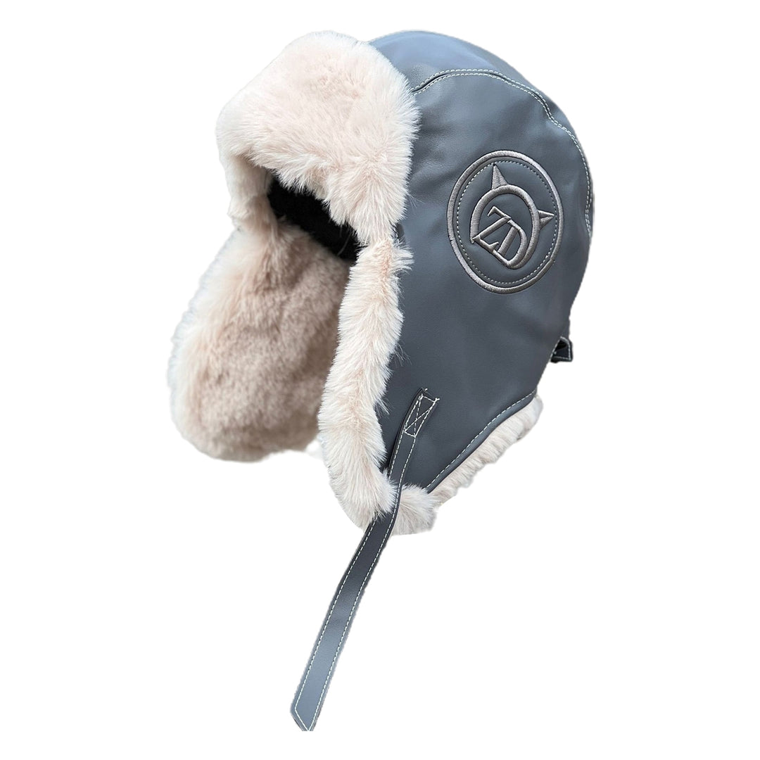 Winter Women Bomber Hat Plush Lining Solid Color Ear Protection Fluffy Windproof Letter Embroidery Earflap Hat for Image 3