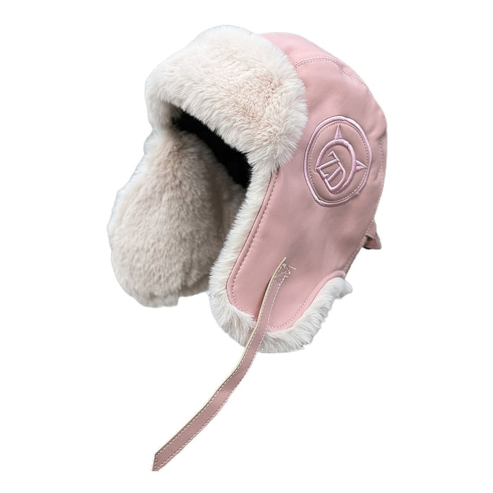 Winter Women Bomber Hat Plush Lining Solid Color Ear Protection Fluffy Windproof Letter Embroidery Earflap Hat for Image 1