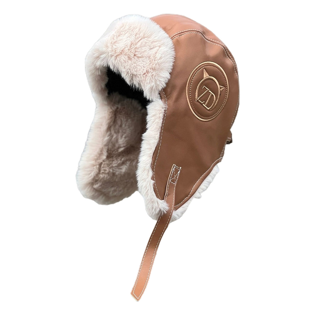 Winter Women Bomber Hat Plush Lining Solid Color Ear Protection Fluffy Windproof Letter Embroidery Earflap Hat for Image 4