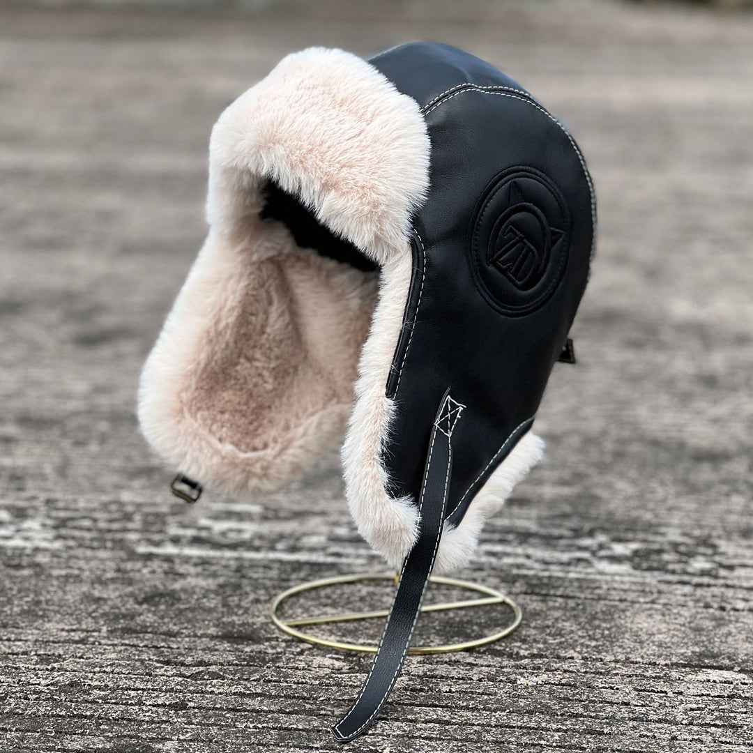 Winter Women Bomber Hat Plush Lining Solid Color Ear Protection Fluffy Windproof Letter Embroidery Earflap Hat for Image 10