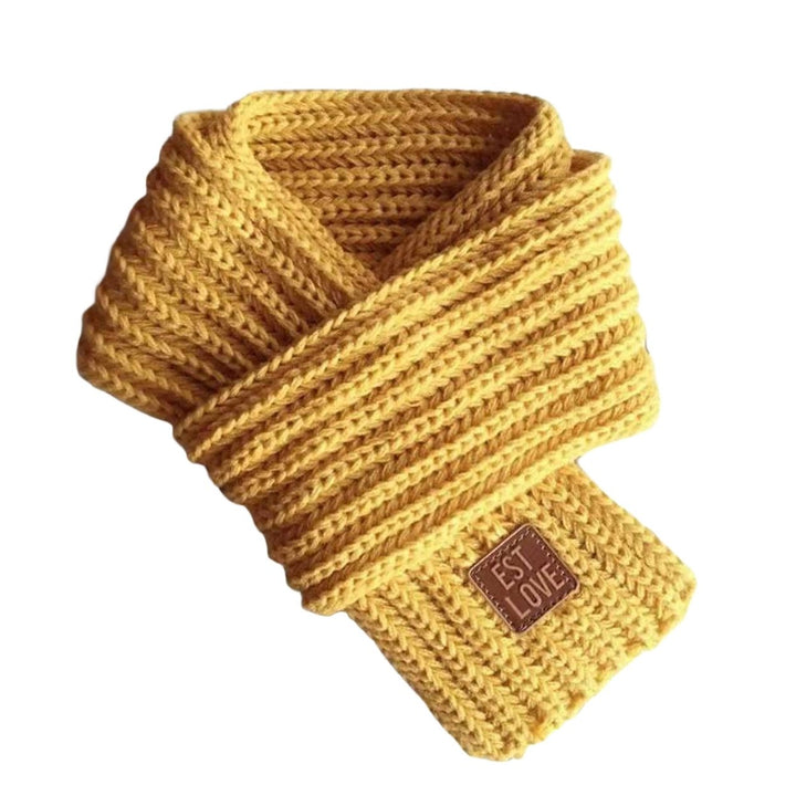 Children Winter Scarf Thick Solid Color Knitted Soft High Elasticity Keep Warm Boys And Girls Lightweight Neck Wrap for Image 1