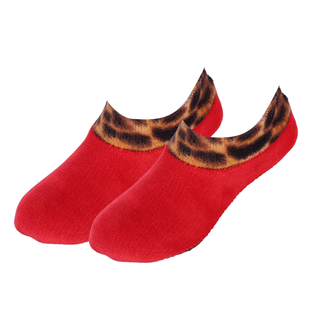 1 Pair Floor Socks Cozy Non-slip Plush Thicken Slipper Socks Foot Protection No Odor Anti-skid Women Men Socks for Home Image 3